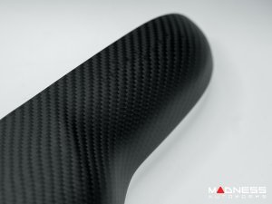 FIAT 500 Trunk Handle Cover - Carbon Fiber - Matte Carbon w/ Red 